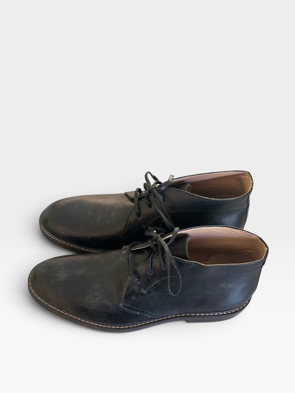 Men's Black Leather 1901 Lace-Up Chukka Boots 9.5